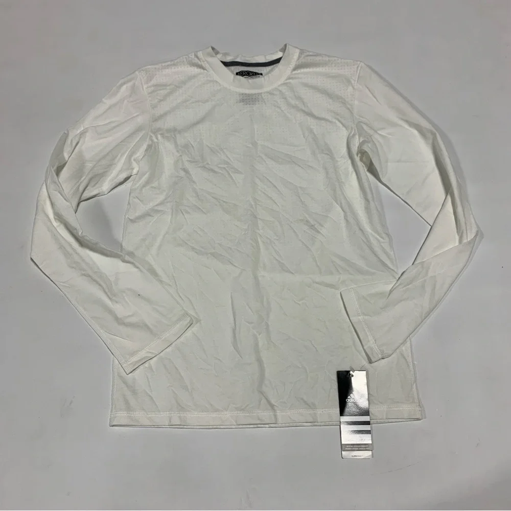 Adidas Men’s White Climacool White‎ Long Sleeve Shirt AreoKnit Small 2314